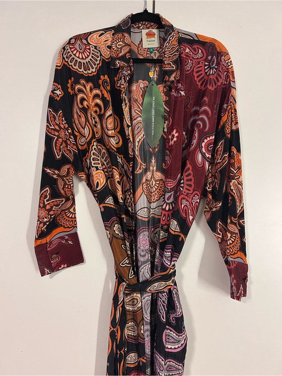 FARM Rio Tops - FARM Rio Black Sweet Mermaids Maxi Shirt (never worn!)